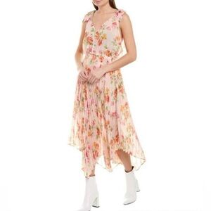 The Kooples Size 1 Pleated Floral-Print Dress